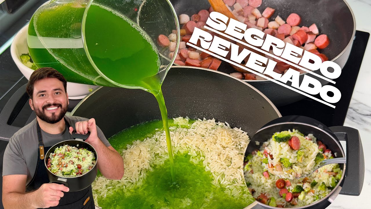 APRENDI COM MINHA VÓ A MELHOR RECEITA DE ARROZ DE BRÓCOLIS COMPLETO | Gabriel Freitas
