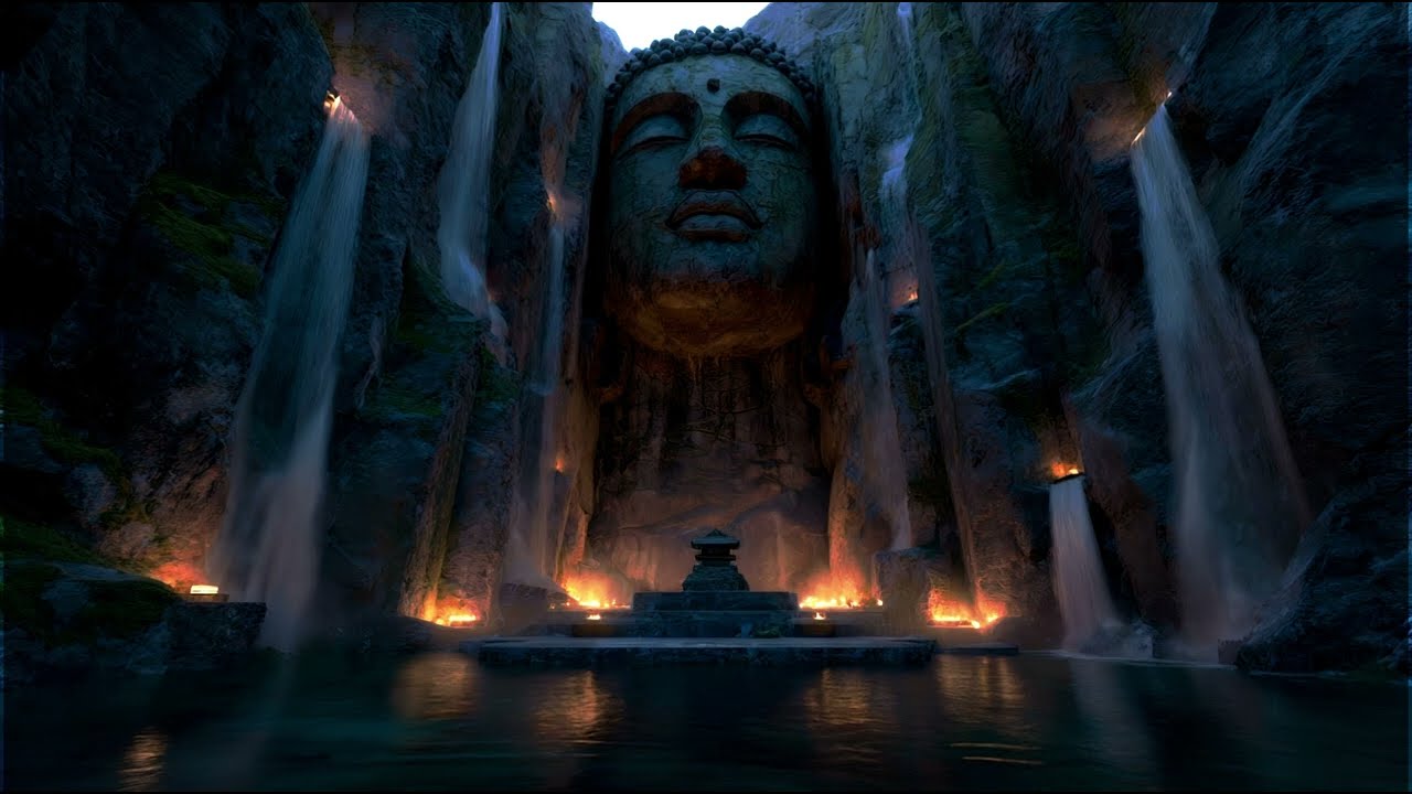 Ancient Stone Temple | Deep Meditation Ambient Music, Spiritual Healing Soundscape
