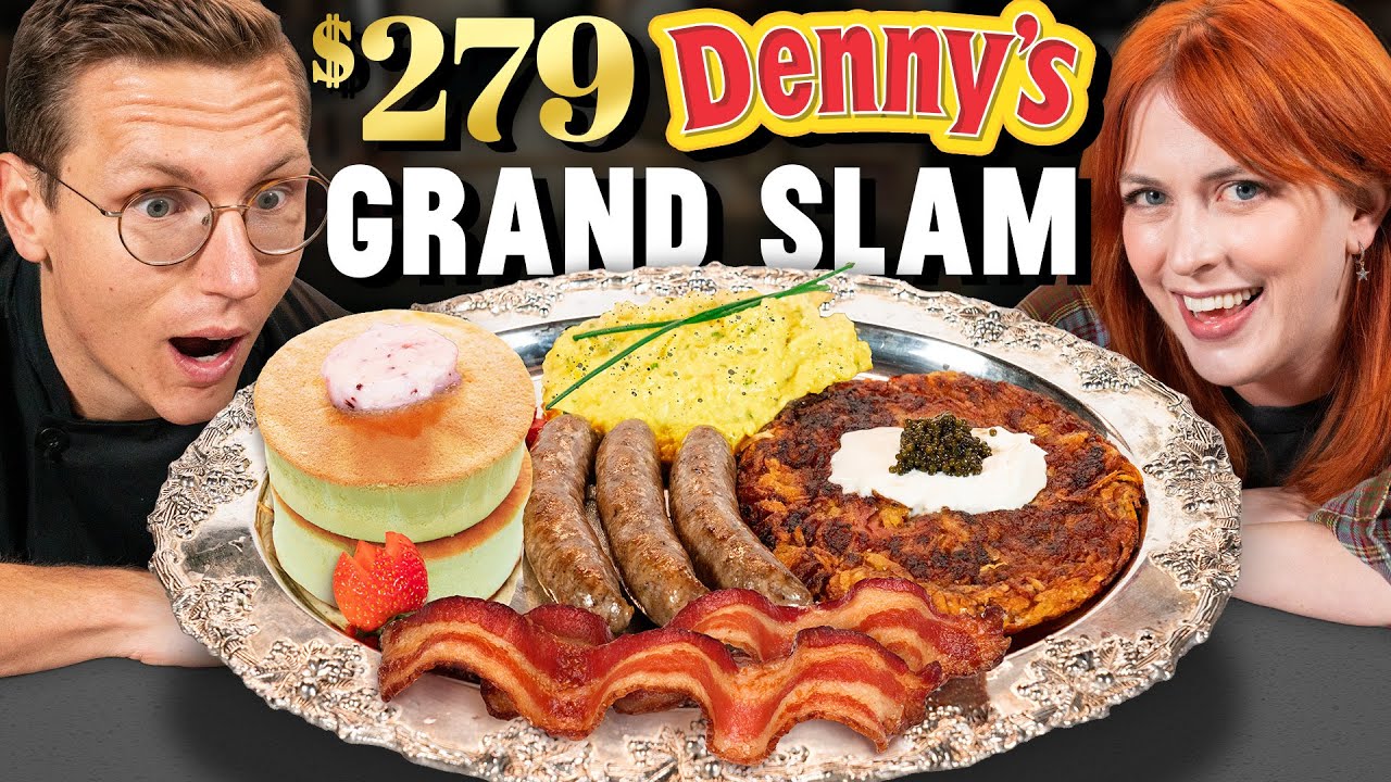 $279 Denny's Grand Slam Taste Test | FANCY FAST FOOD