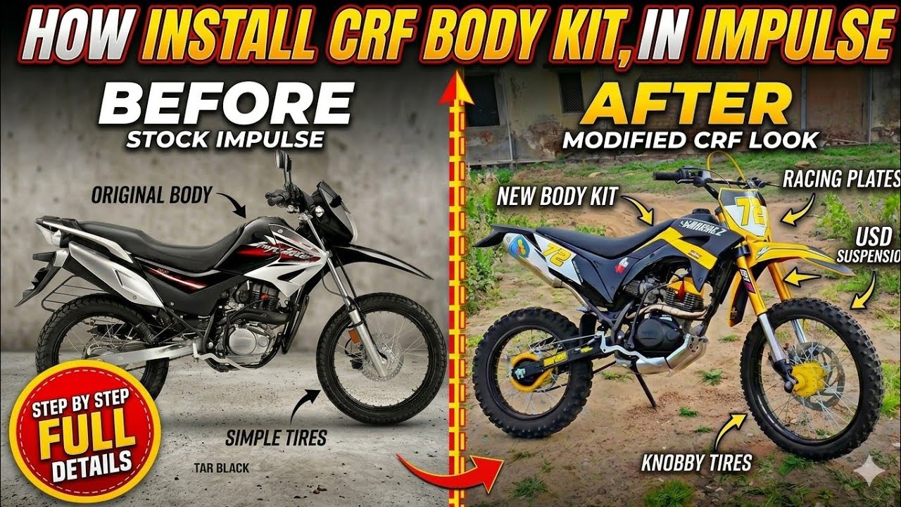 How To Install Honda Crf Body Kit In Impulse | Complete Details In One Video