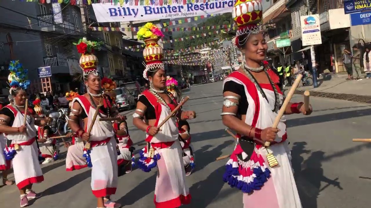 Tharu dance culture Pokhara lakeside Nepal