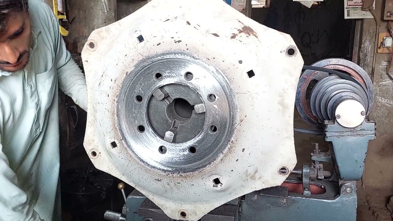 Fiat Tractor 480 Wheel Rim Plate Repairing On Lathe Machine BaBa Mechanical Workshop 2021