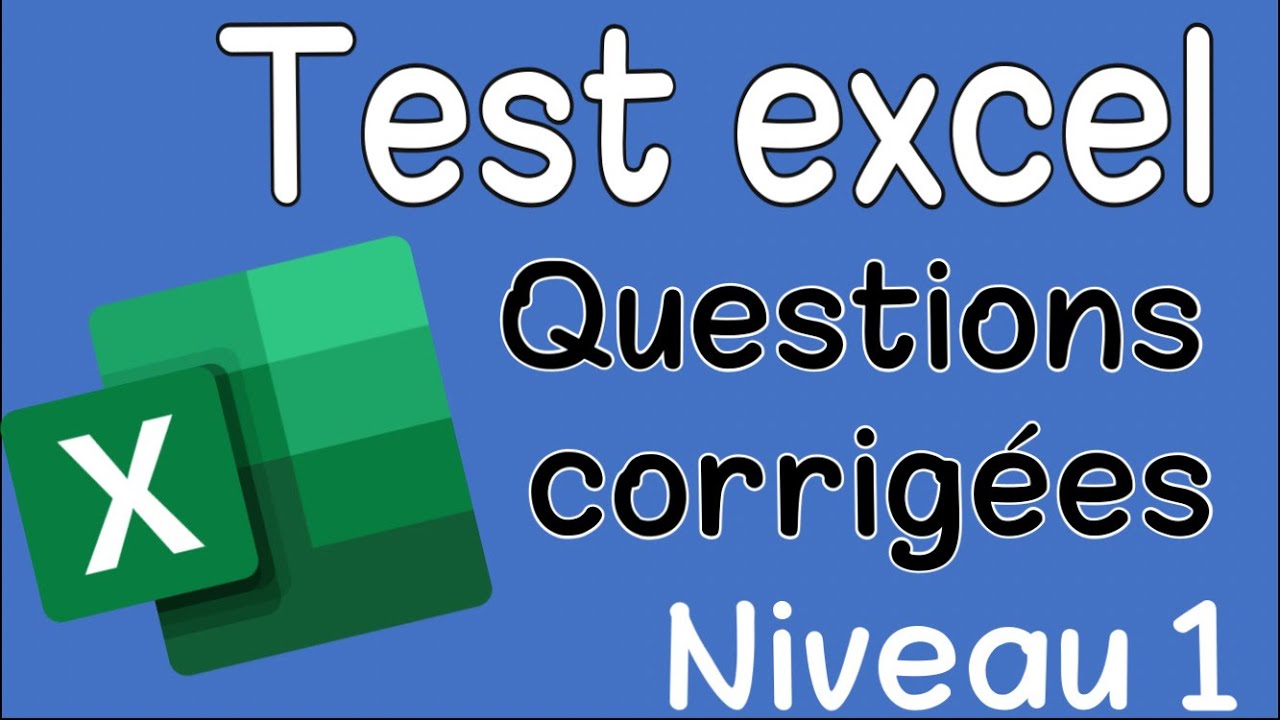 QCM excel corrigé 2021