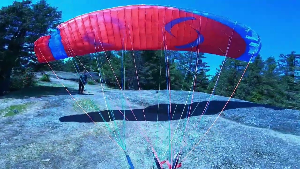 Paragliding Mount Prevost, Vancouver Island