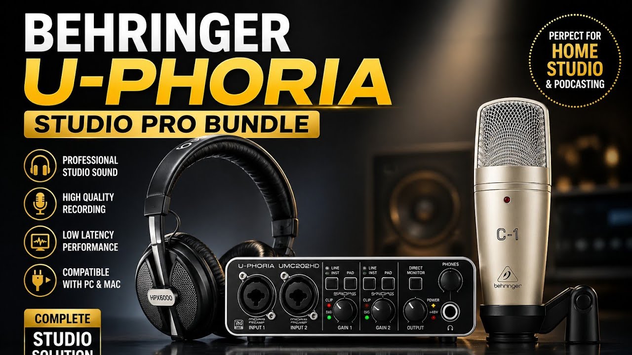 Behringer UPhoria Studio Pro Bundle Unboxing || Behringer