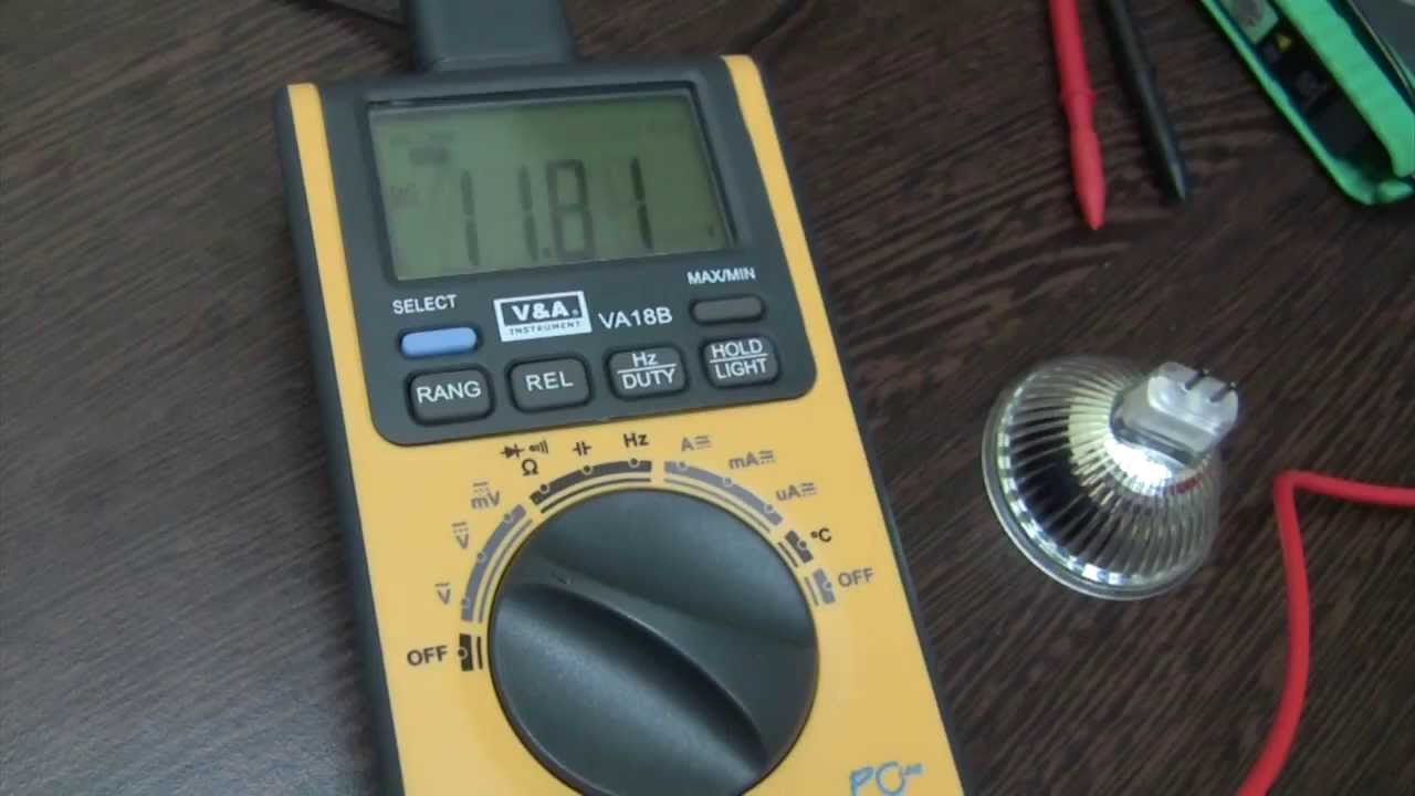 Multimetr VA18B USB / RS-232 - charakterystyka akumulatora żelowego. Pomiar prądu cęgami.