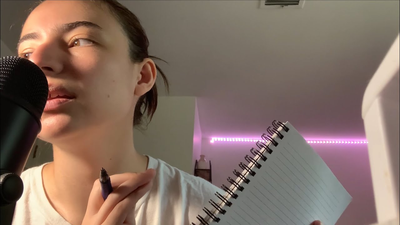 ASMR interviewing & drawing you: semi-inaudible, breathy, drawing, personal attention (description)