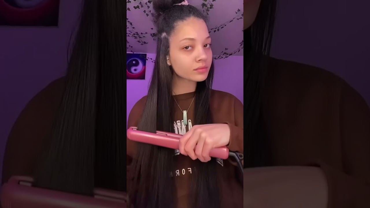 Straightening my curly hair
