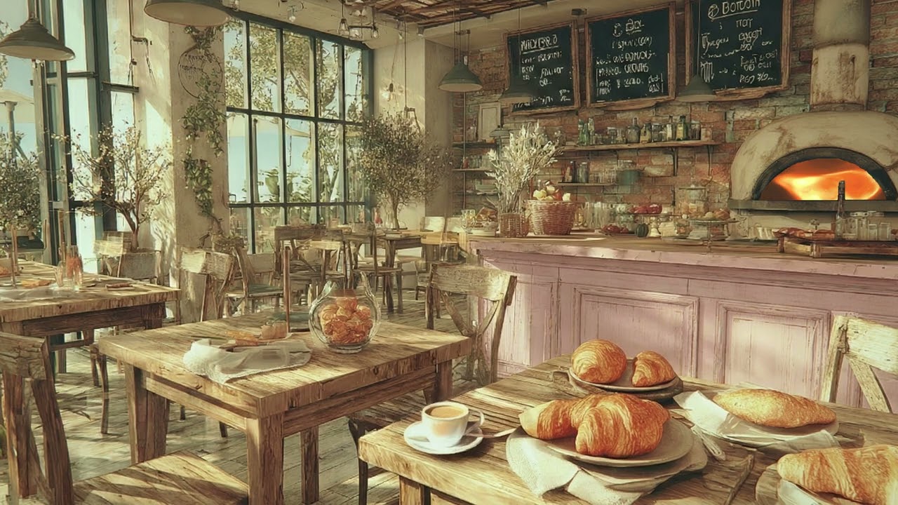 Cozy Bakery Coffee Shop — Vintage Jazz & Wood-Fired Oven Sounds
