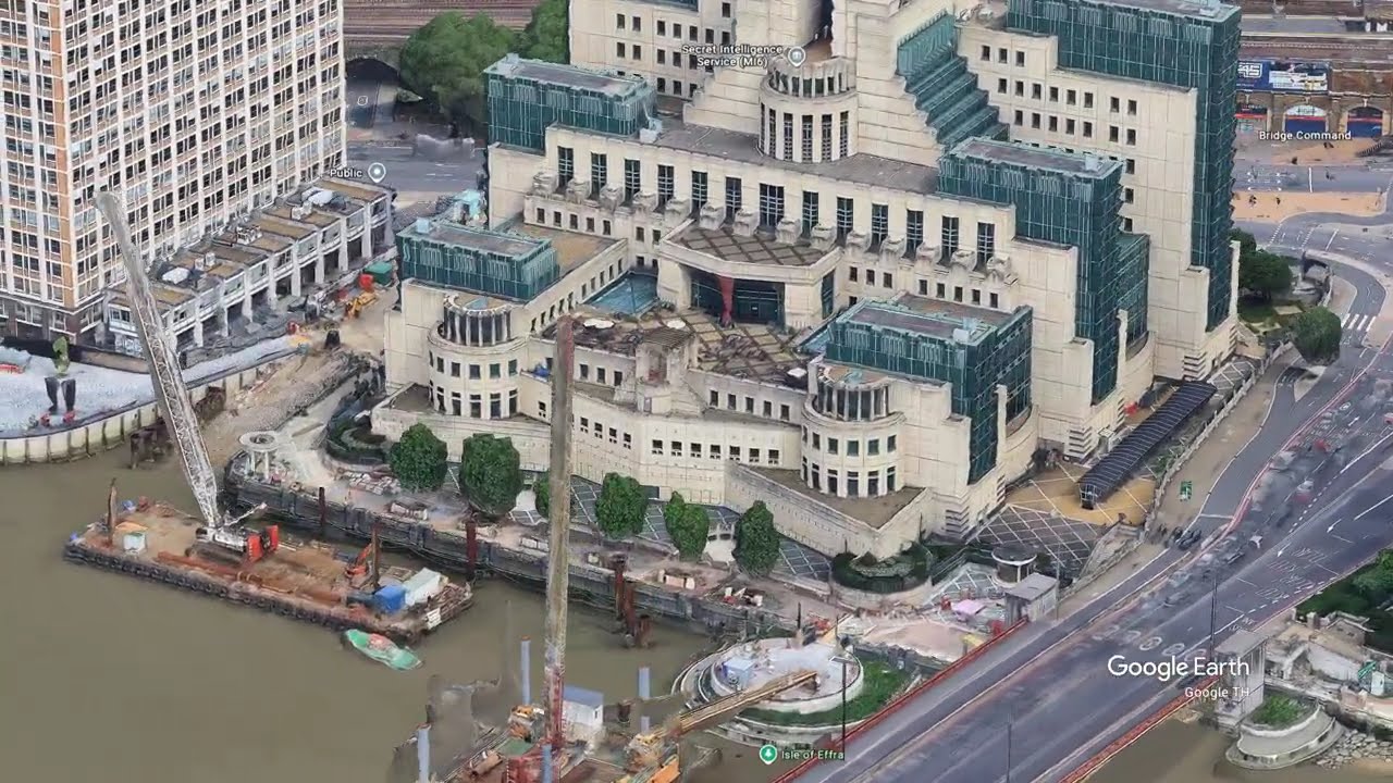 The MI6 Headquarters at Vauxhall Cross, London