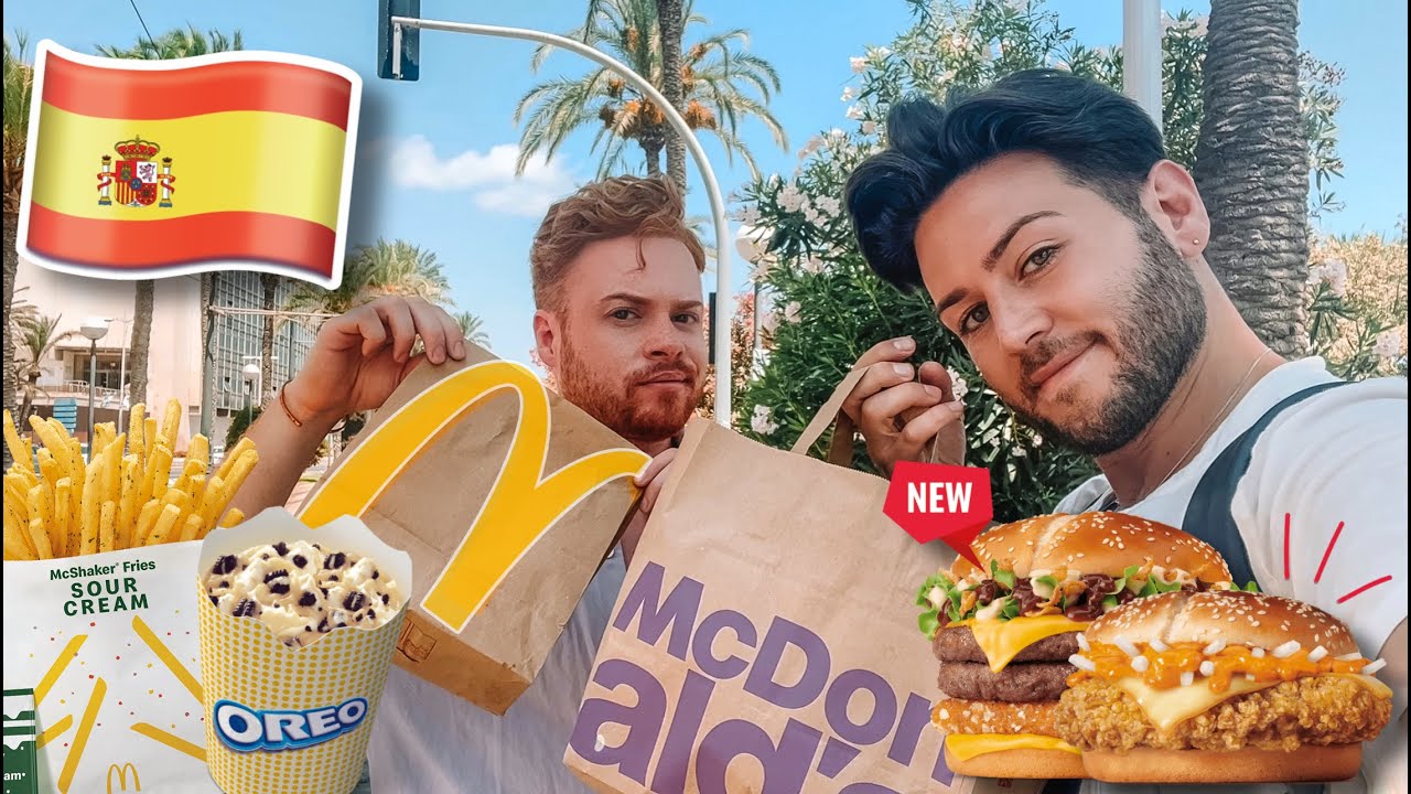 O que há de DIFERENTE e NOVO no MCDONALD'S ESPANHA? Viemos Provar! 🇪🇦
