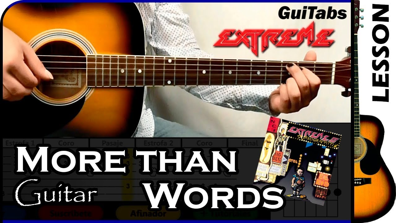 How to play MORE THAN WORDS ❤ - Extreme / GUITAR Lesson 🎸 / GuiTabs N°024 A