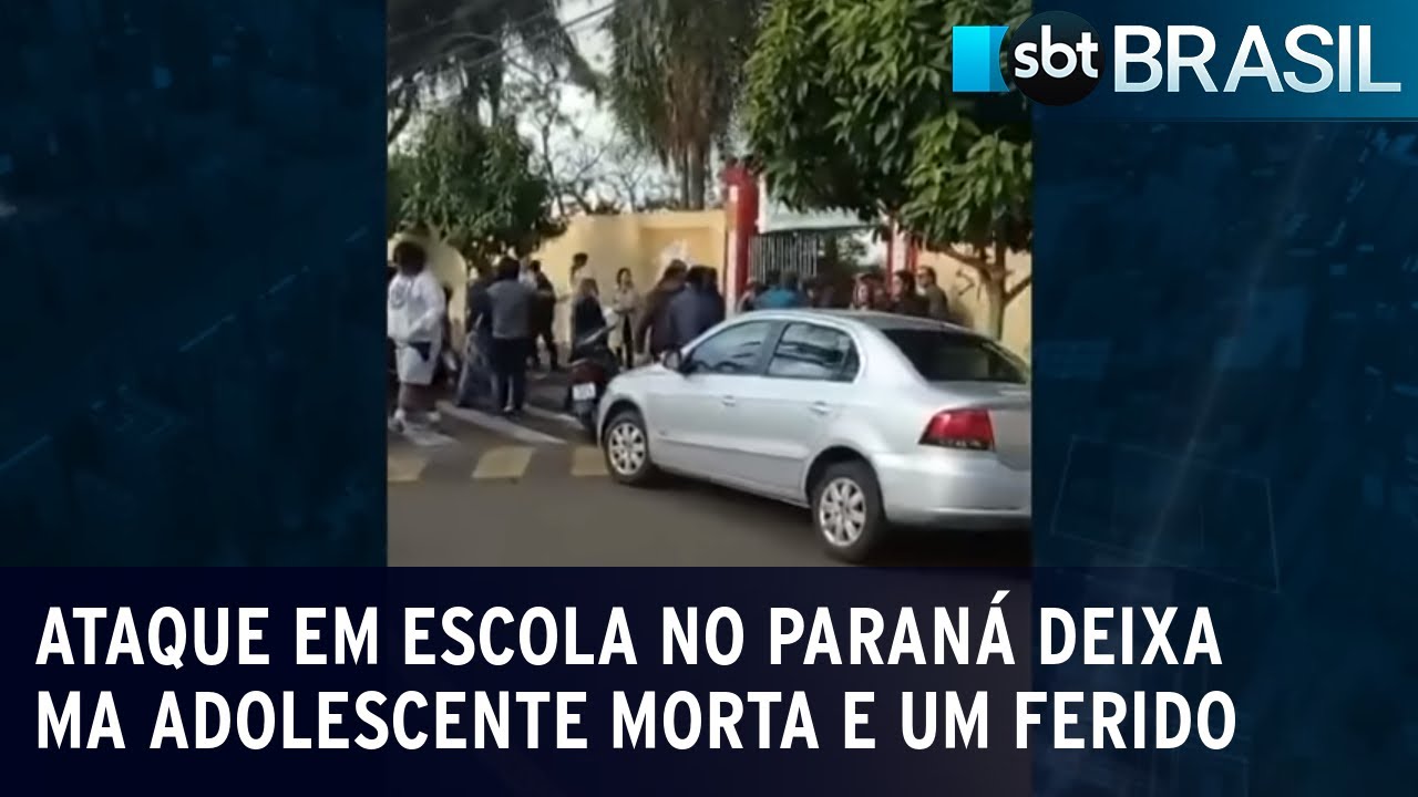 Ataque em escola no Paran&aacute; deixa uma adolescente morta e um ferido | SBT Brasil (19/06/23)