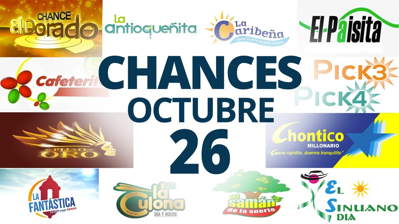 Resultados del Chance del Domingo 26 de Octubre de 2025  Loterias 😱🤑💰💵