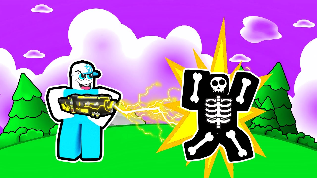 ДЕМОНСТРАЦИЯ ПИСТОЛЕТА TESLA В ИГРЕ FLAG WARS В ROBLOX
