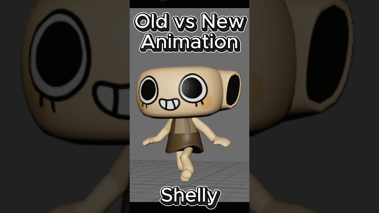 👀 Shelly Old vs New Animation 😍 #dandysworld #roblox #shelly