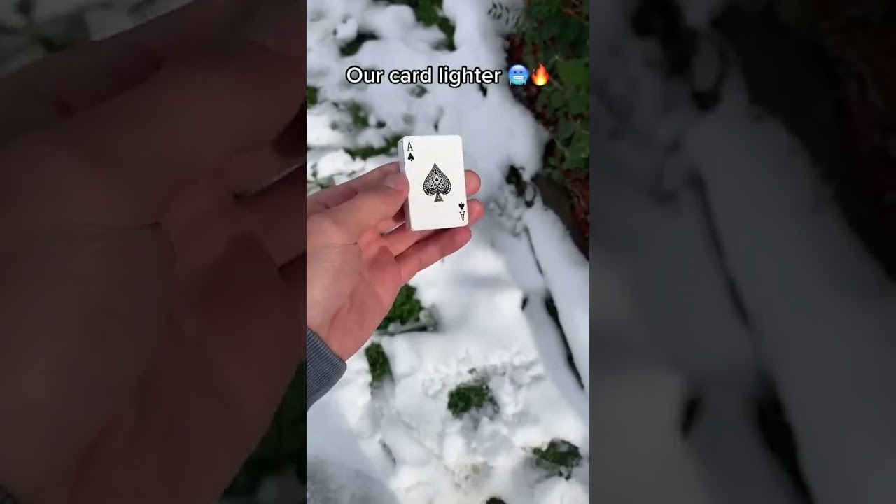 Snow test for all the doubters ☃️🌨 #cardlighter  #fire  #snow  #snowtest #trending  #viralvideo