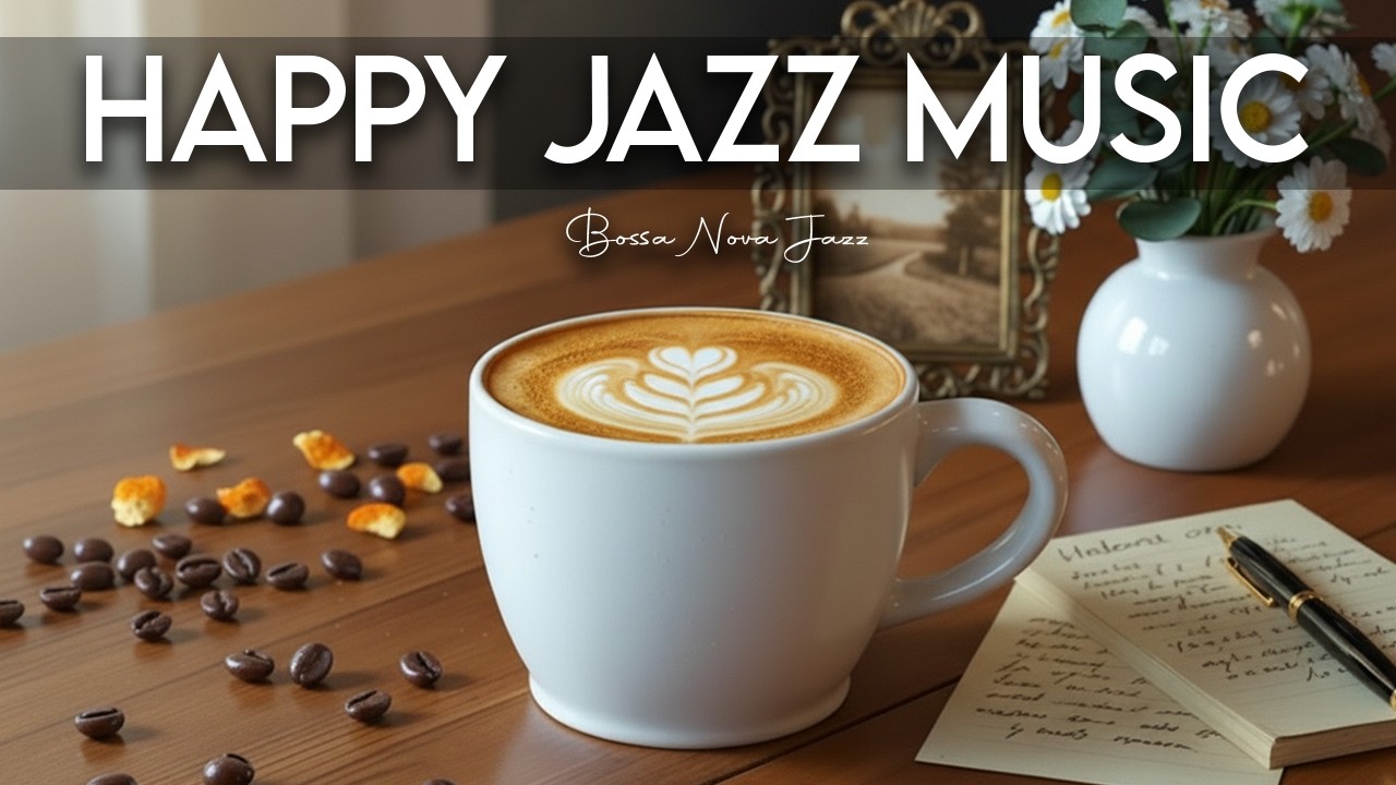 Happy Jazz Music ☕ Gentle Bossa Nova Coffee Ambience for Peaceful Focus and Happy Mood