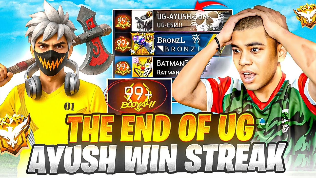 My GreNade Broke 💔 Region King 👑 UG AYUSH 😈 Confidence & Win Streak ❌🤯 - Garena Free fire 