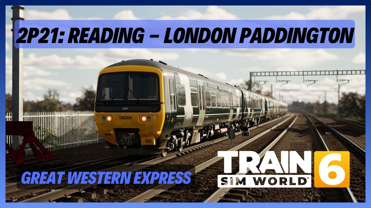TSW6 | 2P21: Reading - London Paddington | GWR Class 166 | Great Western Express (Remaster) | AWS