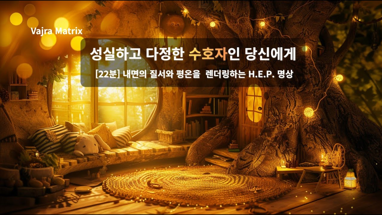 [ISFJ 전용 22분] 성실한 헌신으로 소중한 이들을 지키는 당신에게 : 지친 마음의 질서를 세우고 따뜻한 평화를 렌더링하는 H.E.P. 명상