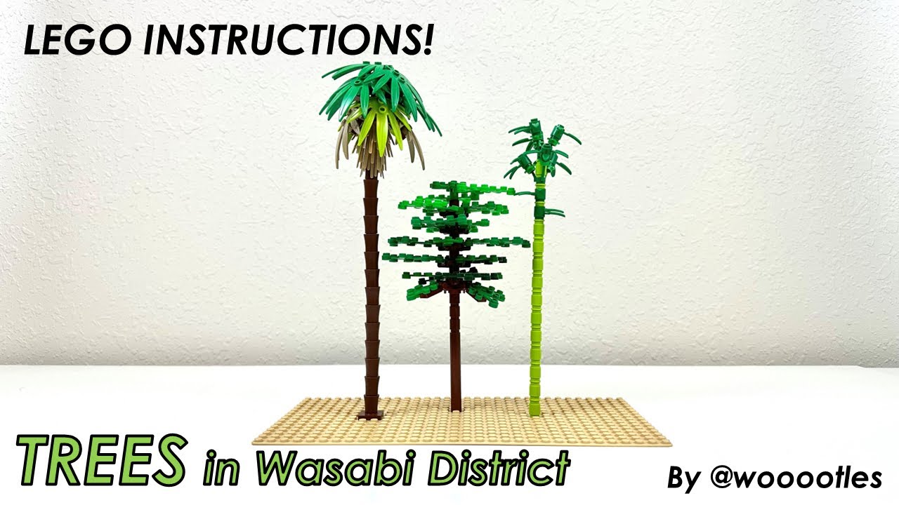 LEGO MOC with Tutorial: Trees in Wasabi District