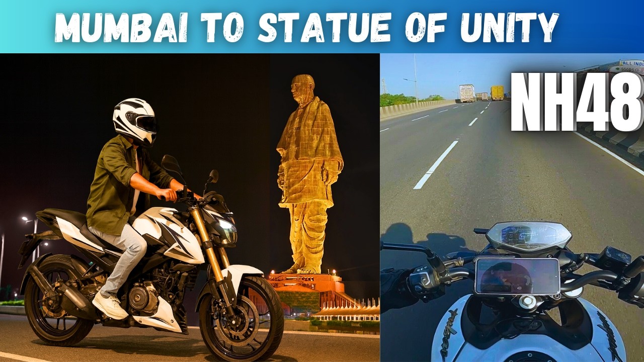 Mumbai to Statue Of Unity on my Pulsar N250