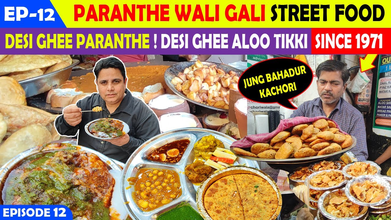 EP-12 Paranthe Wali Gali ! Jung Bahadur Kachori ! Old Delhi Street Food ! Chandni Chowk Street Food