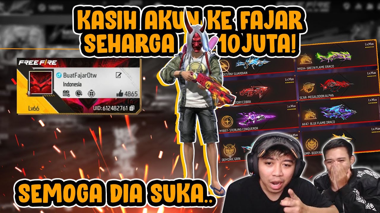 BELIIN AKUN BUAT FAJAR SEHARGA 10JT KARNA AKUNNYA KE SUSPEND!!