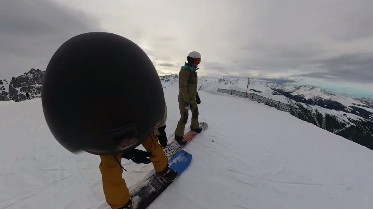 Snowboarding - Axamer Lizum Red 3  - Run to Middle Point