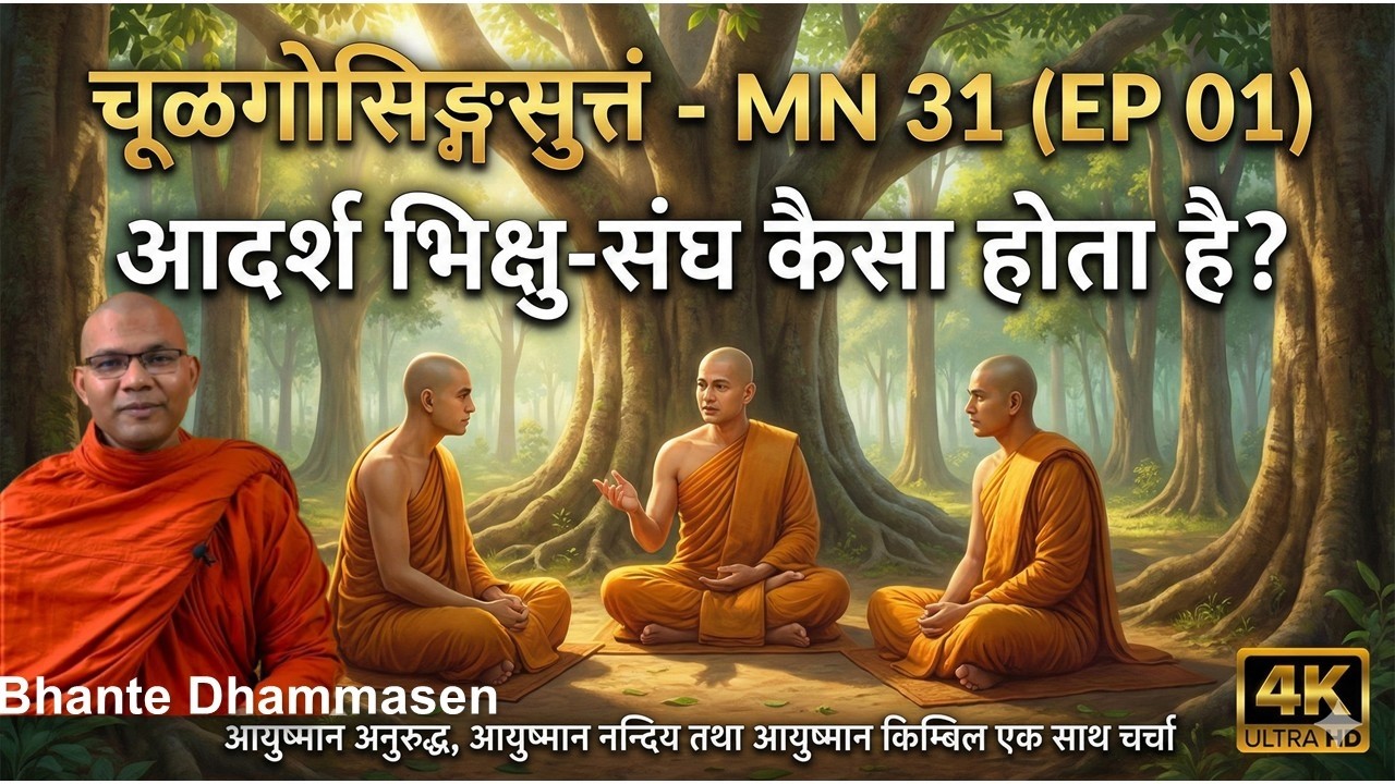 आदर्श भिक्षु-संघ कैसा होता है ? चूळगोसिङ्गसुत्तं - Cūḷagosiṅgasutta ( MN 31)Bhante Dhammasen #buddha