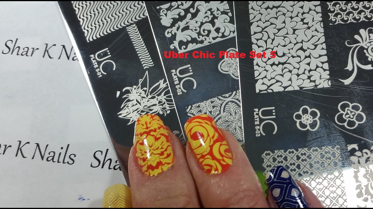 NEW !!! Uber Chic Plate Set 5 Stamping Plate Share