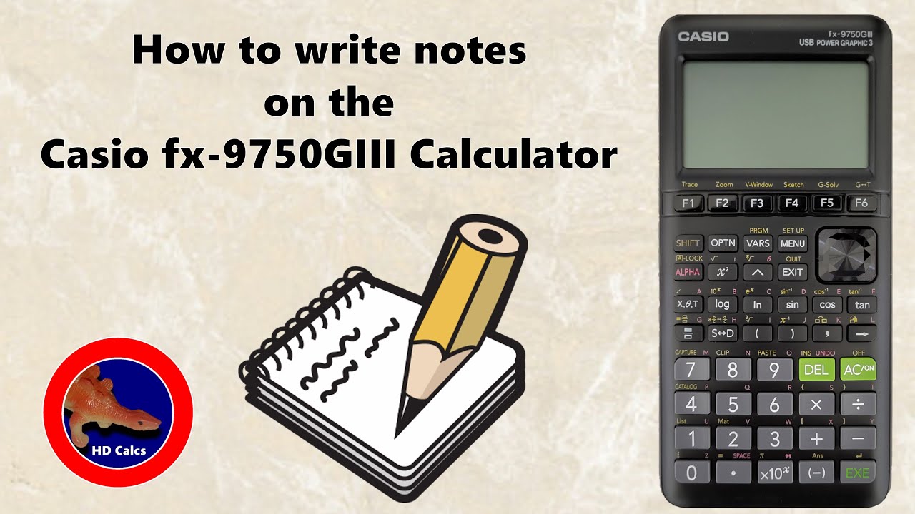 Как писать и хранить заметки на калькуляторе Casio fx-9750GIII
