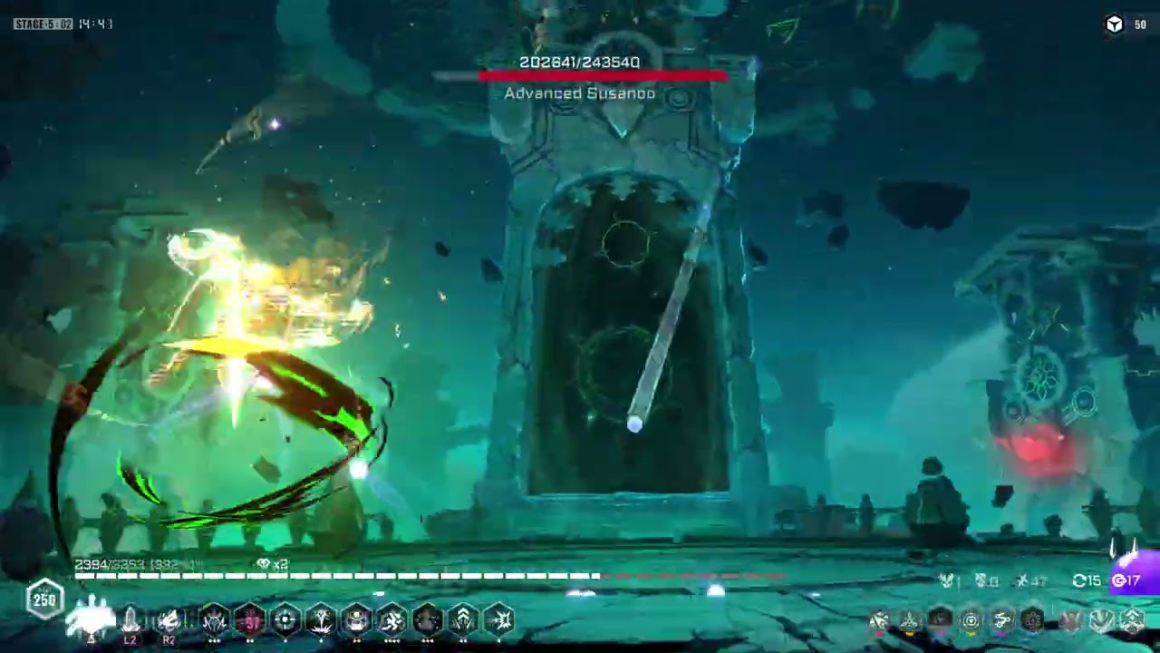 BlazBlue Entropy Effect X - (Noel) Susano'o boss Extreme Mode