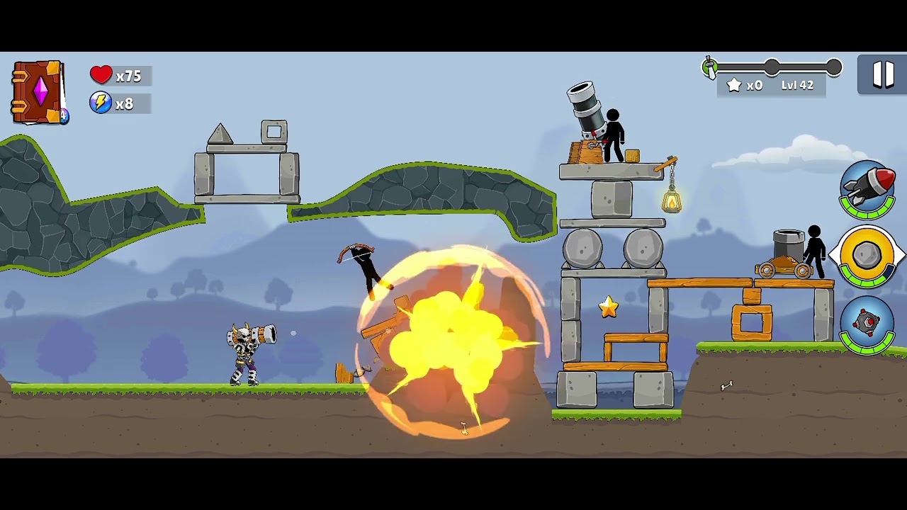 Boom Stick: Bazooka Puzzles - Levels 41-42