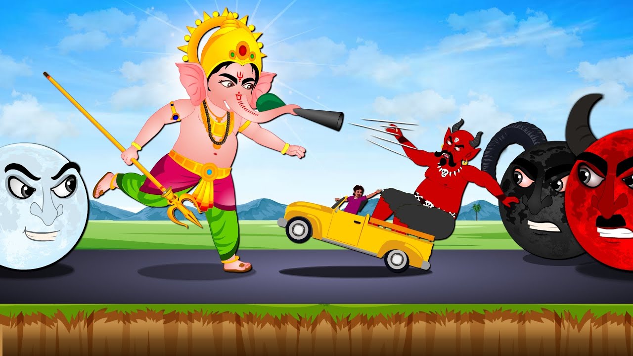 बोलने वाली कार बनी राक्षस की गुलाम - New Hindi story | Gsnesh Vs Red Moon | Moral stories in Hindi