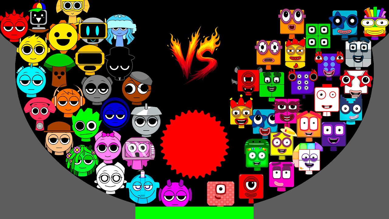 SPRUNKI VS SPRUNKI NUMBERBLOCKS Marble Race Tournament in Algodoo! Who Will Win?