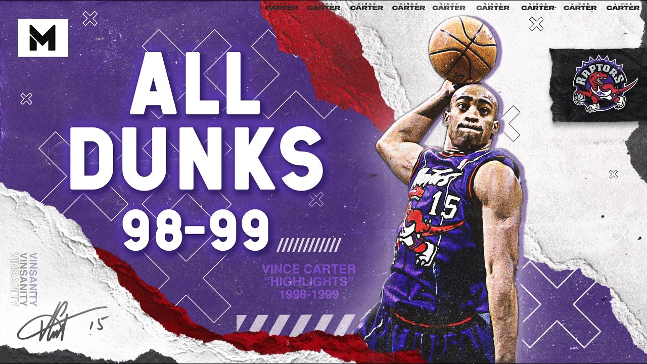 Vince Carter ALL DUNKS From 1998-99 NBA Season!