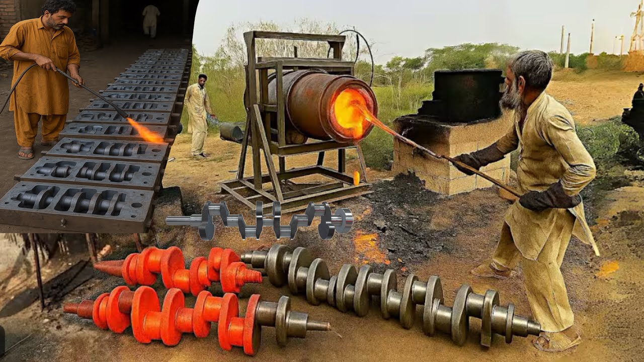 Most Manufacturing Process of Truck Crankshaft // Production of crankShaft in Local Factory