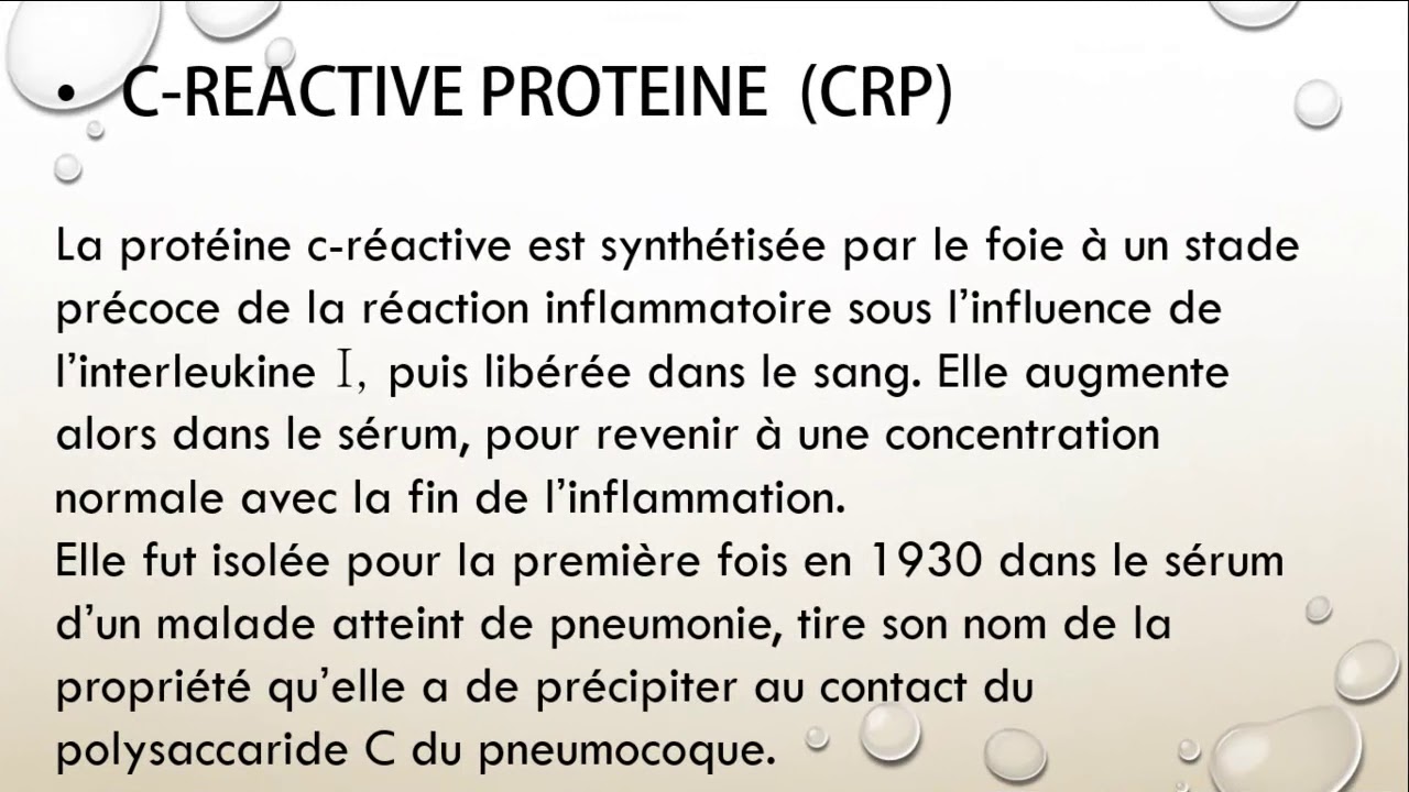 bilan inflammatoire-analyses sanguines-تحاليل الالتهابات