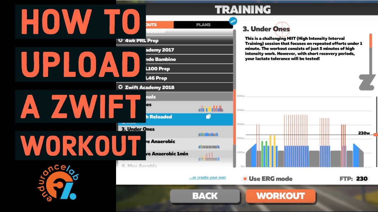 How to load a Custom Zwift Workout (.zwo) to your PC