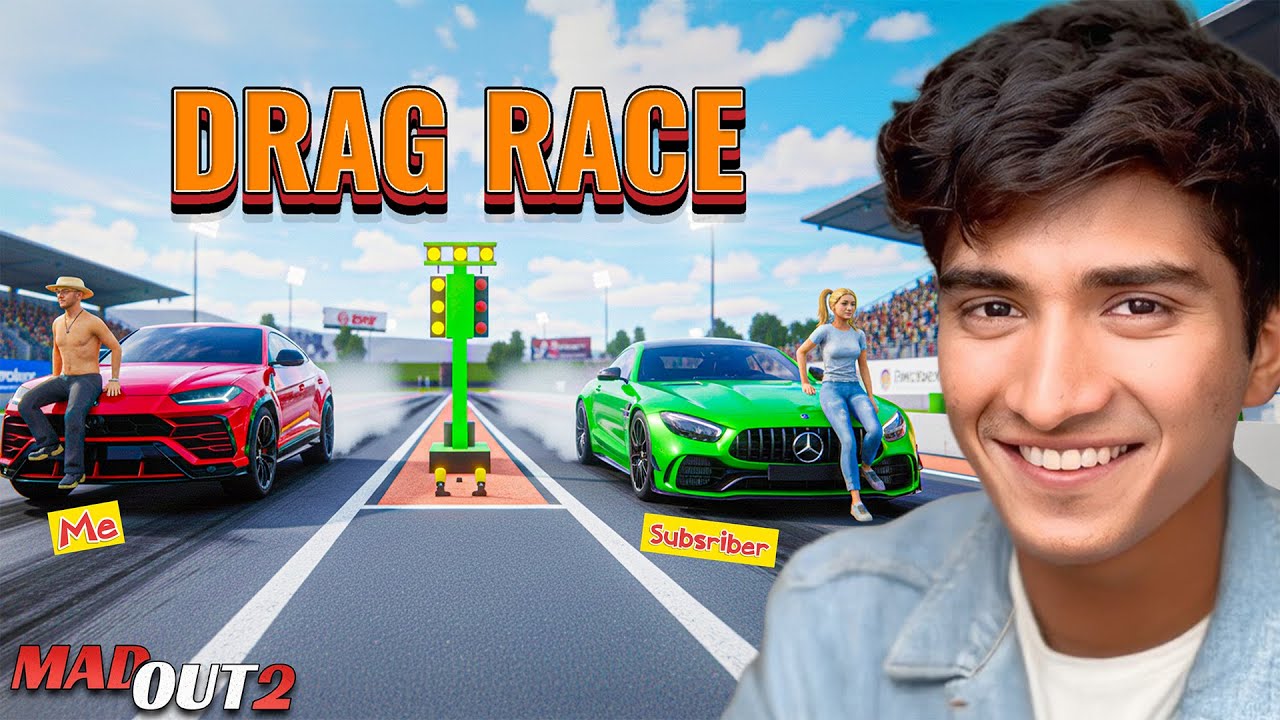 CARS DRAG RACE in MADOUT 2 With Subcribers 😍#5