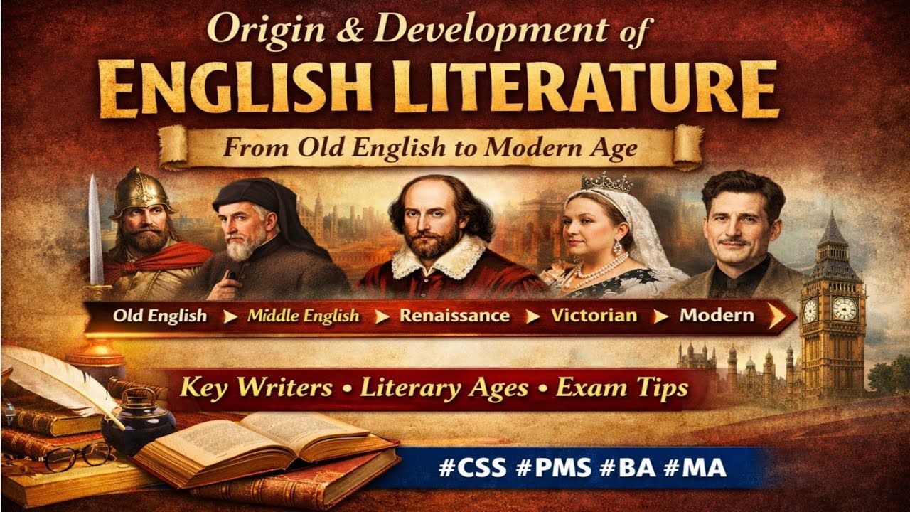 Origin and Development of English Literature | Complete Literary History #EnglishLiterature