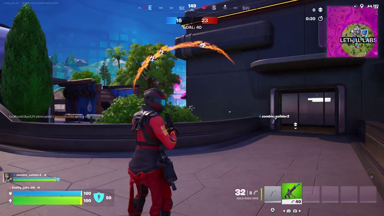 Playing Fortnite