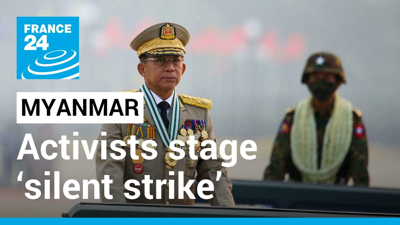 Activists stage &lsquo;silent strike&rsquo; as Myanmar marks coup anniversary under fresh sanctions