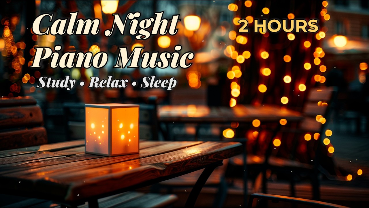 Calm Night Piano Music 🌙 Relaxing Study & Sleep Music (2 Hours)