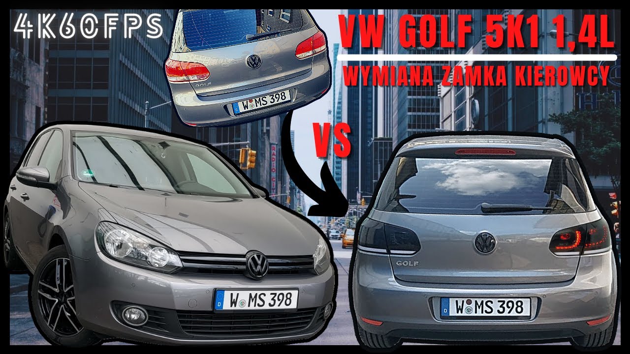 Golf VI 5K1 1,4L - Wymiana Zamka Drzwi Kierowcy (+ Prezentacja Tylnich Lamp)
