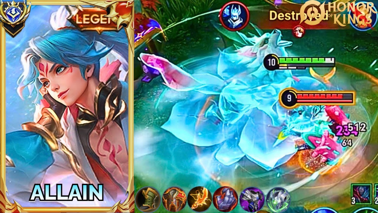 ALLAIN | SOLO RANK  BEST BUILD FOR CARRY TEAM PLAY HONOR OF KINGS