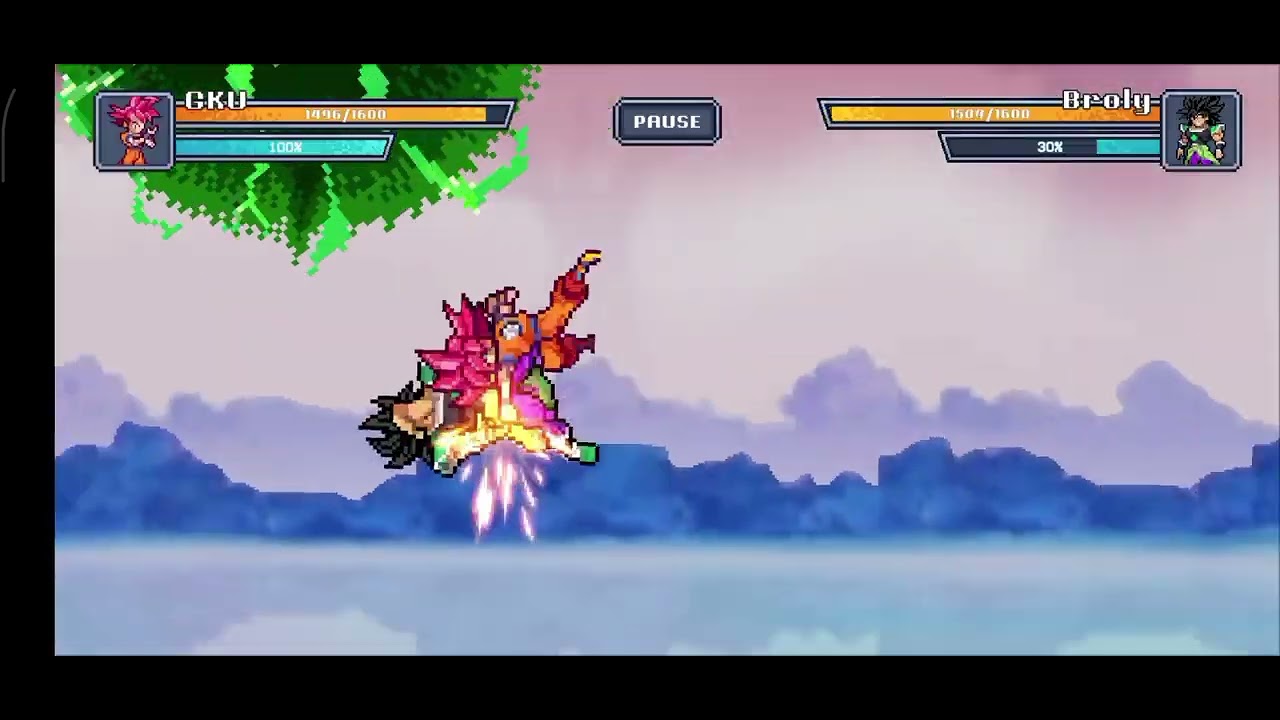Goku super Saiyan God VS Broly