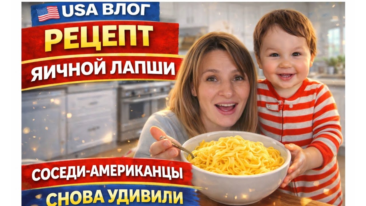 Хозяйка! Спортсменка! И просто КРАСАВИЦА!!! США. ВЛОГ. РЕЦЕПТ ЯИЧНОЙ ЛАПШИ